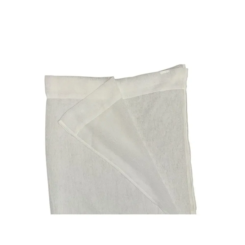 Pair of Gauze Semi Sheer Curtains Drapes 2 Panels Solid White 84